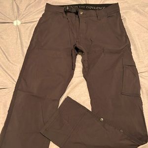 PRANA dark gray hiking pants. 30W 32 L